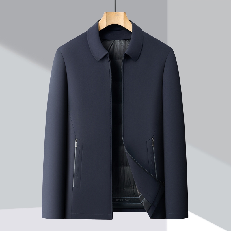 冬季新款男士羽绒服挺括有型匠心独运高端翻领商务夹克商务外套