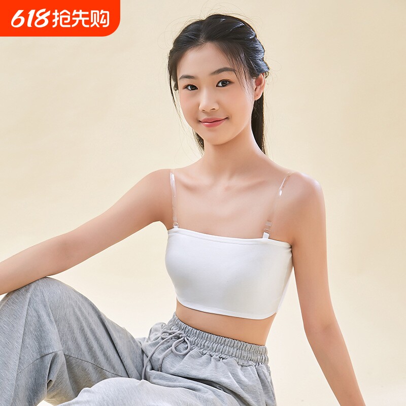 内衣抹胸无肩带防滑大胸显小束胸内搭吊带薄款初美背打底衣一片式