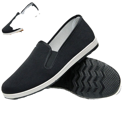 /买一送一老北京布鞋男春秋劳保防滑千层底黑布鞋胶底加厚底黄底