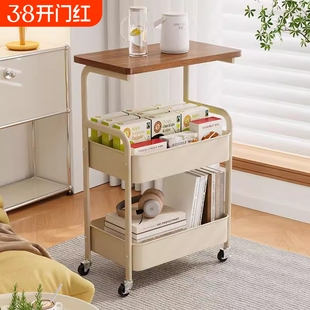 小推车床头柜可移动边几零食收纳置物架床边茶几桌子客厅卧室多层
