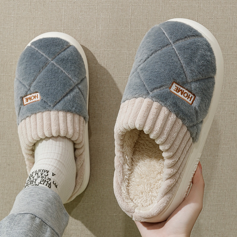 厚底绒面男士棉拖鞋|千人回购