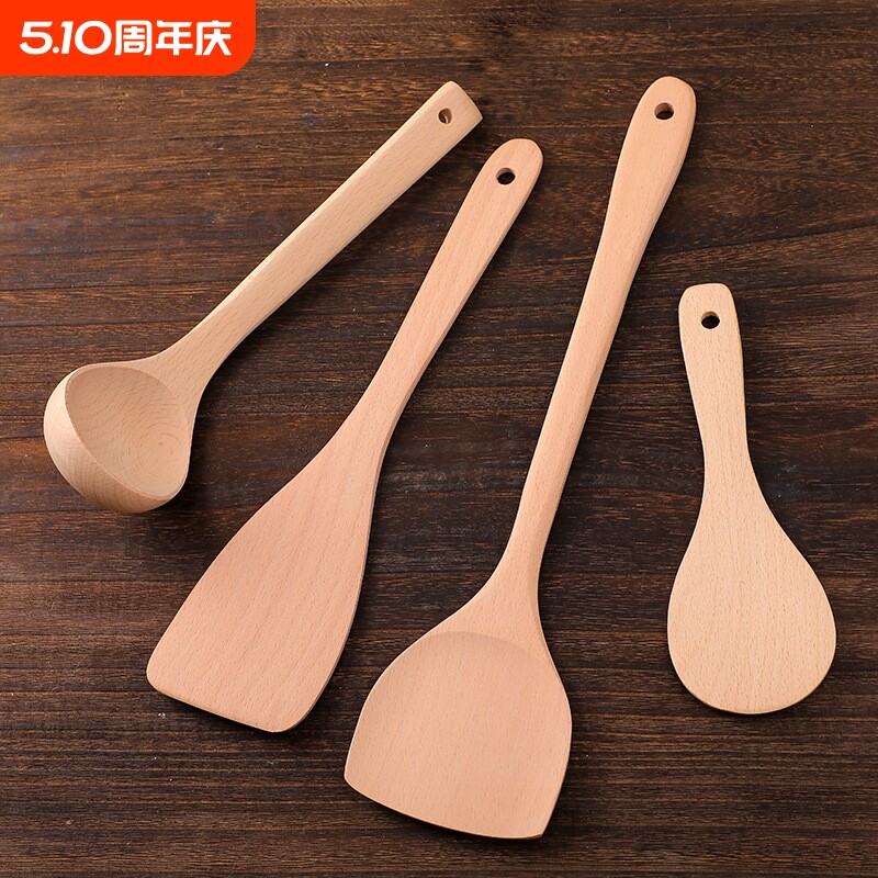 木铲子不粘锅专用炒菜铲木质厨具长柄木头铲子锅铲家用无漆无蜡