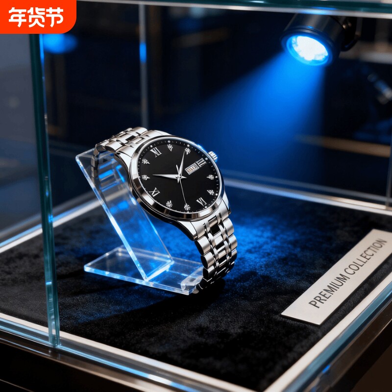 瑞士同款青少年初高中学生手表男款简约潮流全自动机械防水石英表