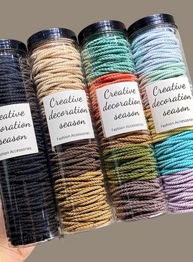 新年橡皮筋发圈头绳女扎头高弹力耐用不勒头发绳2026新款简约黑色