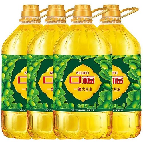 大豆油口福一级/精选/优选5L*4随机发桶餐饮食堂煎炸炒菜家用食用