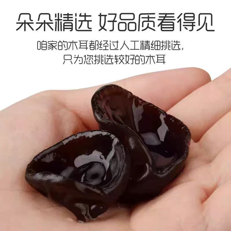 东北黑木耳优质黑木耳小婉耳干货无熏硫肉厚无根长白山小碗耳