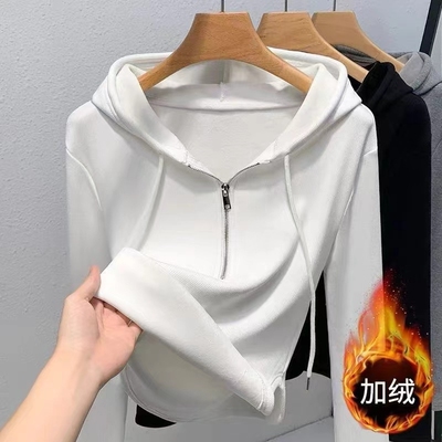 保暖连帽女连帽打底衫女春秋内搭