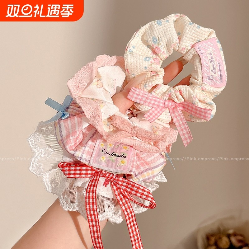 韩系儿童蝴蝶结大肠发圈女童可爱头花扎丸子头皮筋高弹力发绳发饰