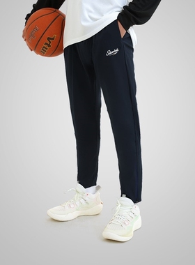 SLAMBALL梭织速干篮球运动训练长裤男跑步健身裤透气直筒裤拉链裤