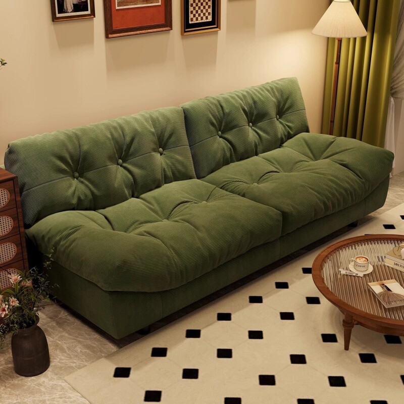 云朵沙发小户型家用客厅懒人布艺沙发轻奢简约现代双三人奶油沙发