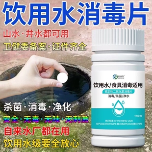 饮用水净水片户外净化水药片野外生存消毒片水井水消毒粉漂白食用
