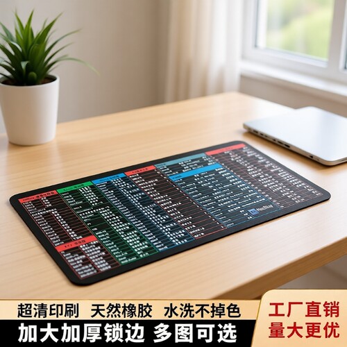 办公快捷键大全鼠标垫超大号