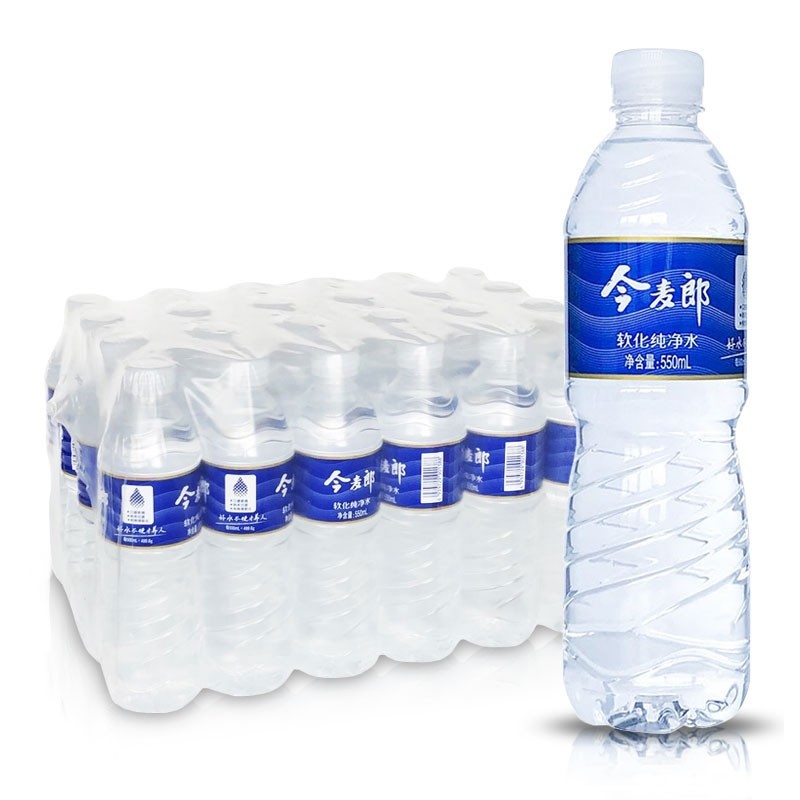 今麦郎软化纯净水550ml*24瓶特价包邮塑包大瓶饮用水非矿泉水