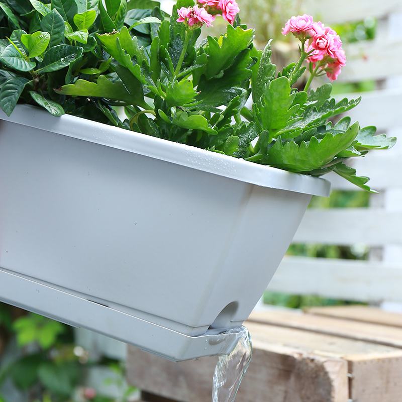 Balcony vegetable pot planting artifact family balcony vegetable rectangular plastic strip flower pot slot pot planting pot