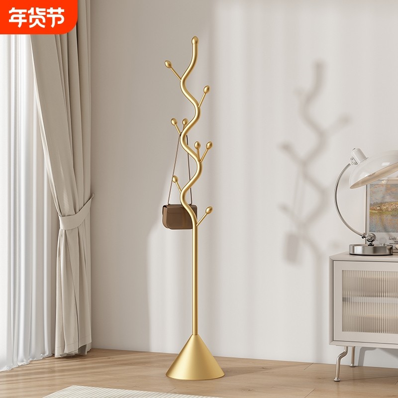 简约衣帽架落地卧室内挂衣架家用衣服架置物挂包的架子立式晾衣架