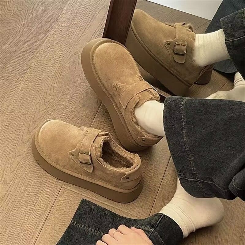 复古全包加绒勃肯鞋女2026秋冬季一脚蹬乐福鞋运动厚底雪地靴棉鞋,女鞋,勃肯鞋/软木鞋,淘宝优惠券,粉丝福利购,淘宝优惠卷