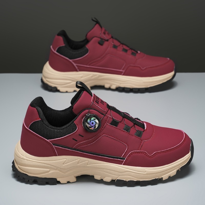 男款旋转纽扣低帮潮流时尚百搭休闲鞋轻盈缓震气垫软底户外运动鞋