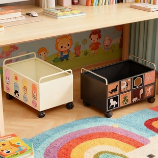 书包置物架课本收纳架可移动多层整理架零食小推车家用玩具收纳箱