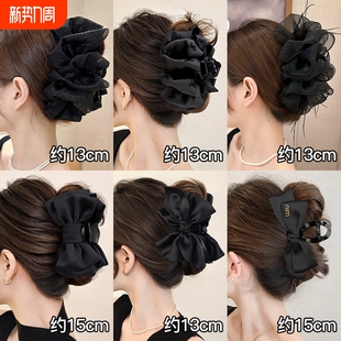 韩式 高级感大号双面蝴蝶结大抓夹气质简约ins风鲨鱼夹 2026新款