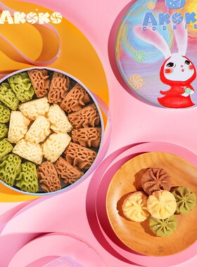 AKOKO小花黄油曲奇饼干礼盒160g原味抹茶咖啡零食甜品礼物女生