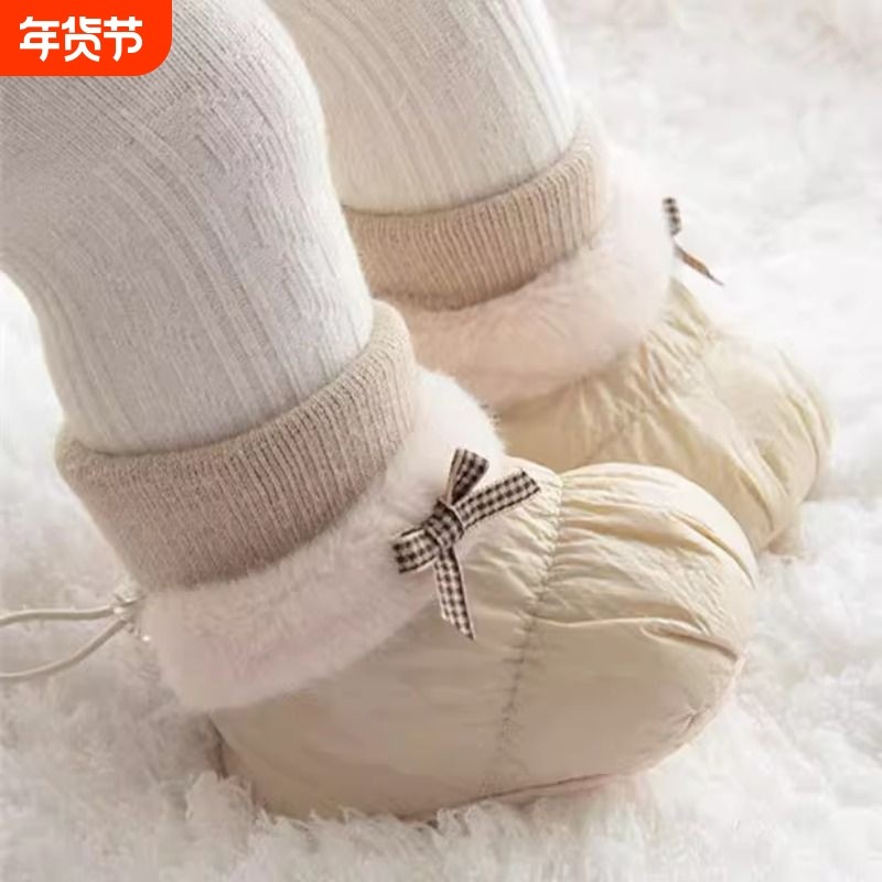 2025冬季宝宝鞋加绒加厚保暖学步棉鞋I女婴幼儿袜子鞋防掉