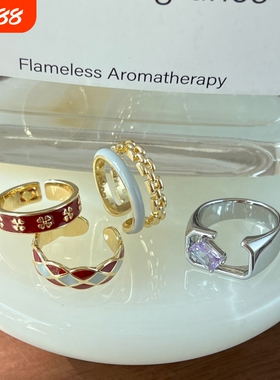 小众独特戒指2025年四叶草潮女生红色新款珐琅指环设计高级感韩式