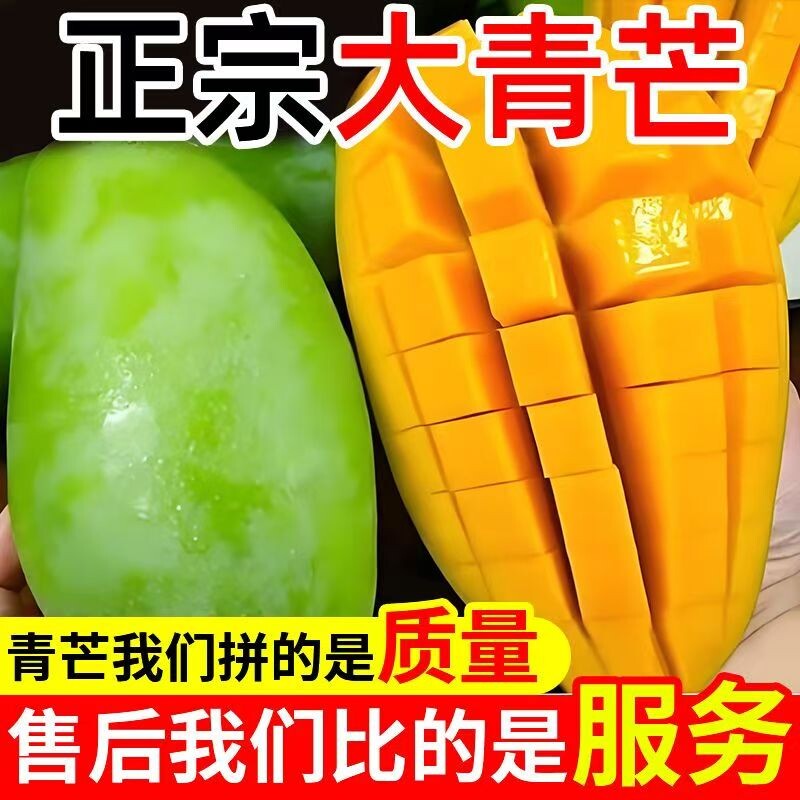 当季大芒果越南大青芒芒果新鲜水果现摘特大果青皮大青芒