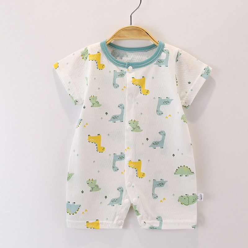 婴童装夏季薄款短袖宝宝哈衣可爱爬服新生婴幼儿包屁衣