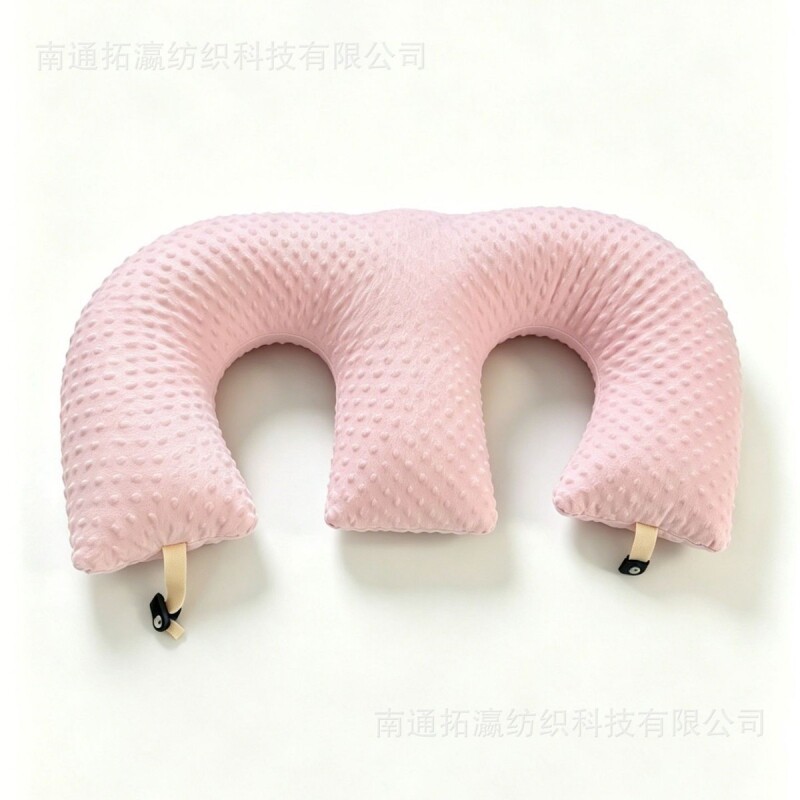 跨境新款豆豆绒哺乳枕头喂奶神器靠枕亲喂婴儿宝宝坐喂垫环抱枕