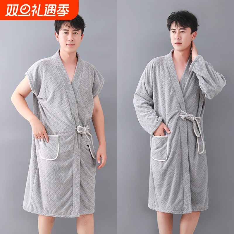 浴巾男款浴袍可穿式速干2024新款非全棉男士专用大人不掉毛洗澡