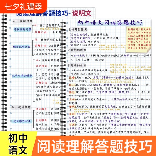 2024初中语文阅读理解答题技巧方法模板说明文散文记叙文及诗歌鉴赏初一初二初三中考复习训练资料
