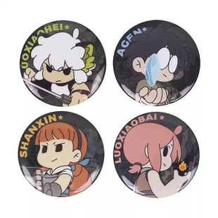 新款罗小嘿战纪2众生之门马口铁战记徽章58动漫周边吧唧卡通挂件