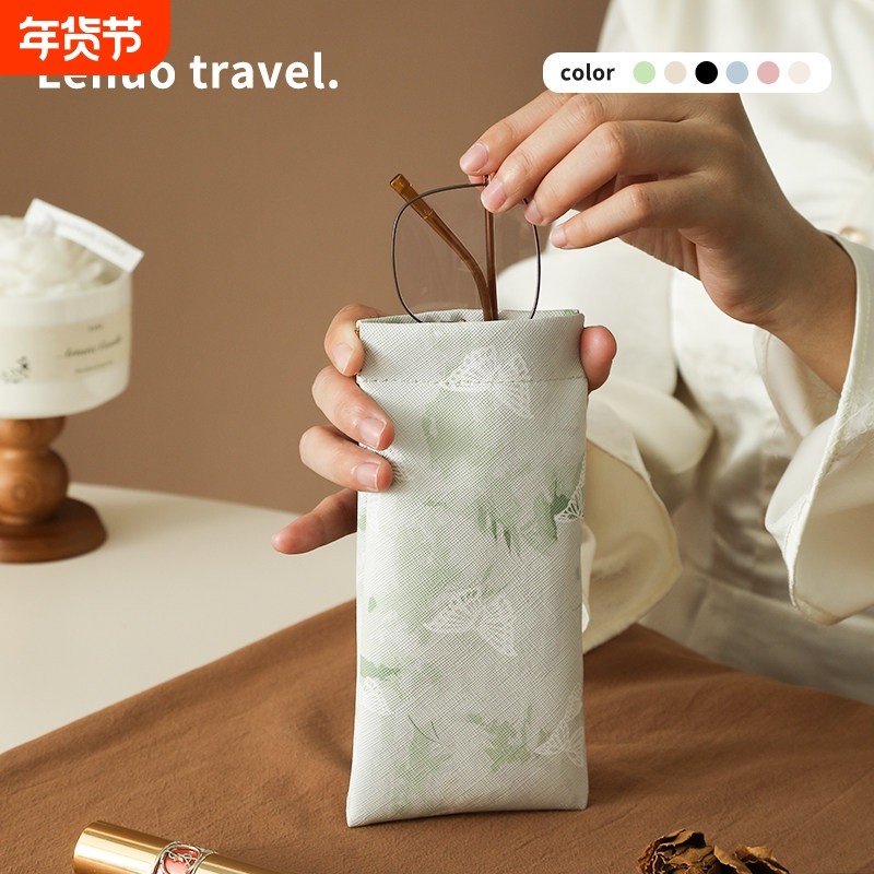 新中式眼镜收纳包女墨镜袋抗压便携自动闭合弹片太阳镜眼睛收纳盒,收纳整理,眼镜收纳盒,淘宝优惠券,粉丝福利购,淘宝优惠卷