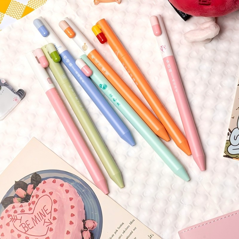 ��18֧�����Ľ������Ա� 0.5mm ��֧ ���Ұ��ĺ�ɫ�����Ĳఴ��STˢ���ins����ֵС������˳���ٸ����Աʿ��Աر���«ͷˢ���0.5mm��ɫˮ�� 7.5Ԫ