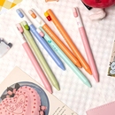 胶囊爱心黑色低重心侧按动ST刷题笔ins高颜值小众耐用顺滑速干中性笔考试必备葫芦头刷题笔0.5mm黑色水笔