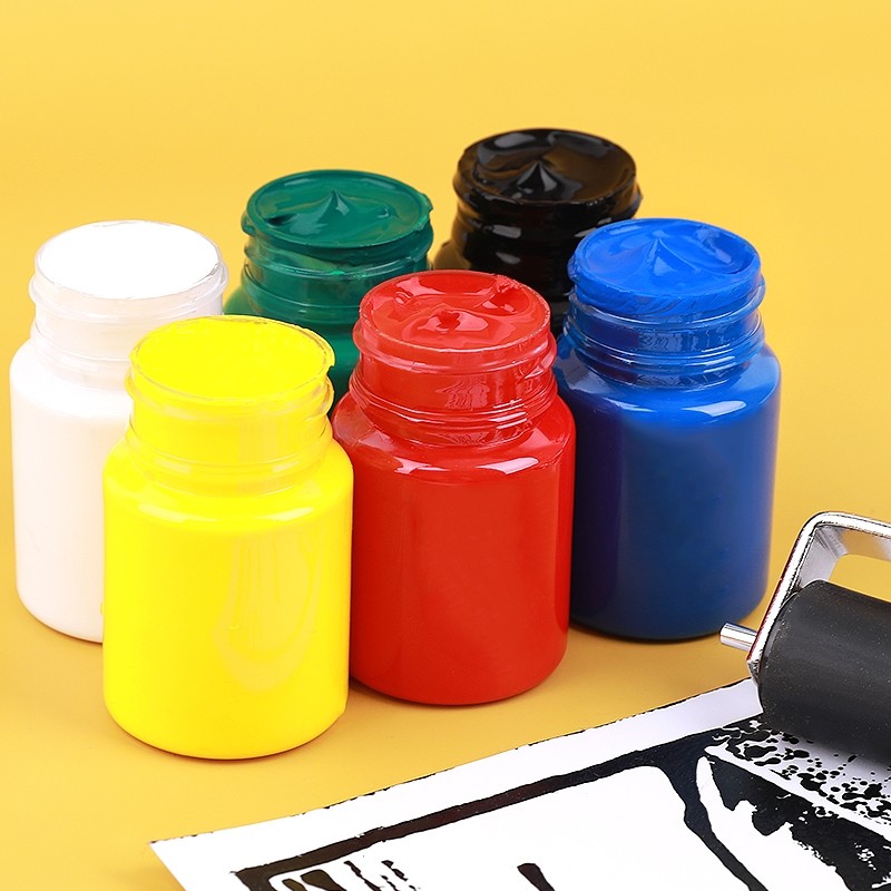版画油墨颜料60ml彩色水性版画滚筒工具专用油墨画画多规格颜色油