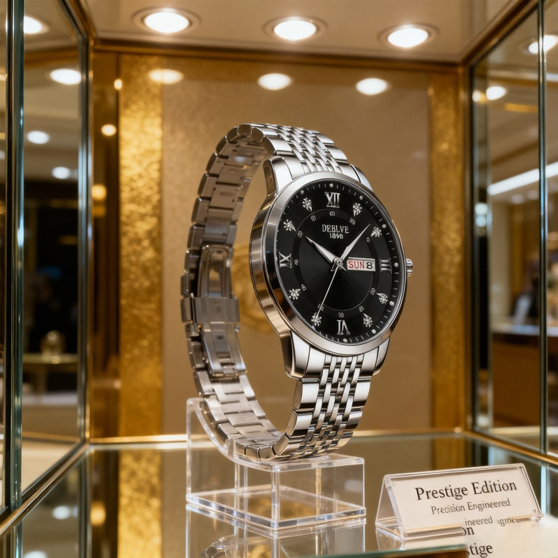 男款手表钢带商务防水石英腕表高级感男士正品名牌全自动非机械表