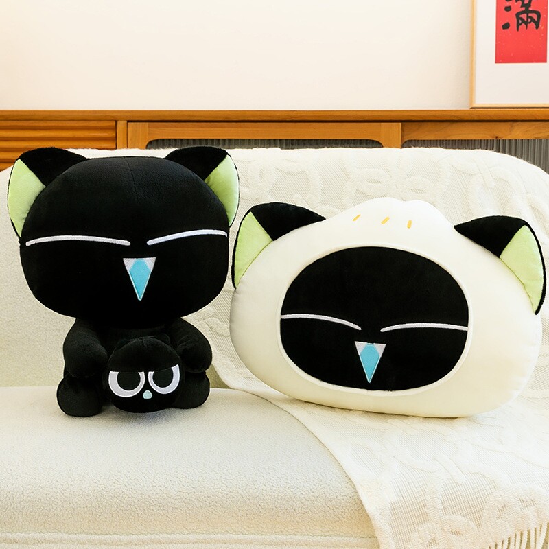 猫咪玩具抱枕动漫周边玩偶罗小黑战记毛L绒公仔创意生日礼物玩具