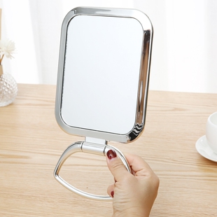 双面化妆镜反面放大台式桌面折叠镜子女生美妆便携式桌面手持镜
