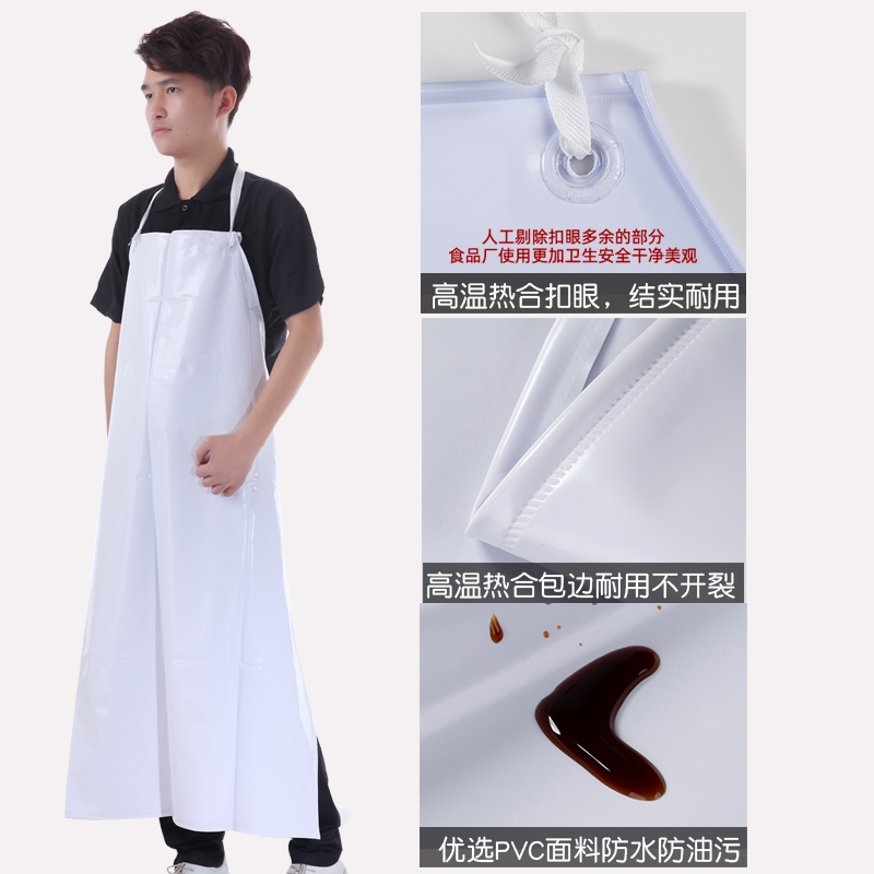 厨房家用男女新款软皮围裙防水防油餐饮上班专用工作服围腰围兜