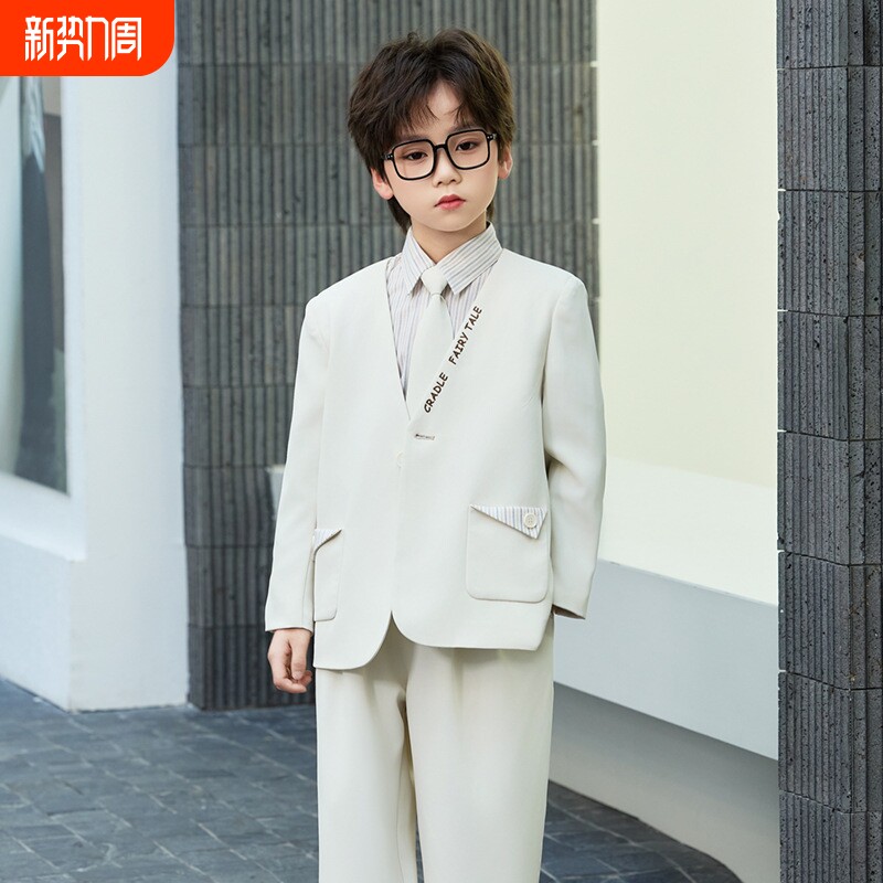 男童春夏儿童休闲痞帅小西服花童生日礼服西装套装主持朗诵演出服