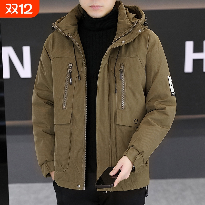 户外冬季男士棉衣外套2025新款羽绒棉服男款连帽棉袄男生秋冬潮牌