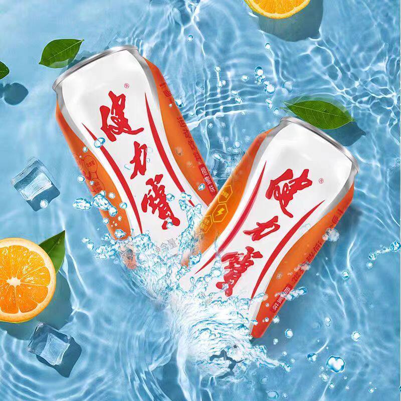健力宝橙蜜味330ml*24罐运动碳酸饮料整箱装电解质图片