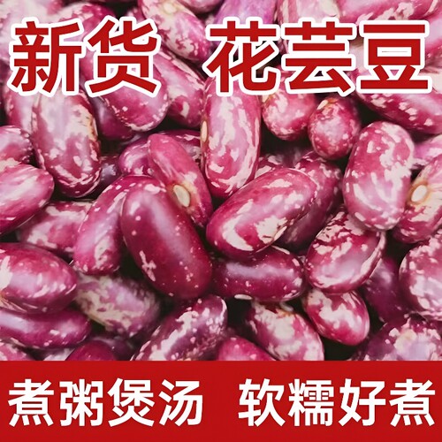 农家自种当季红花芸豆新豆