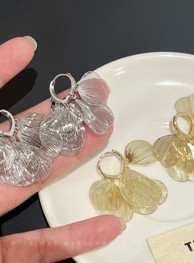 镂空流苏新款耳环精致高级感vintage短款古着爆款耳饰花朵蝴蝶