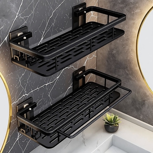 免打孔卫生间置物架浴室厕所架子洗手间洗漱台用品壁挂墙上收纳架