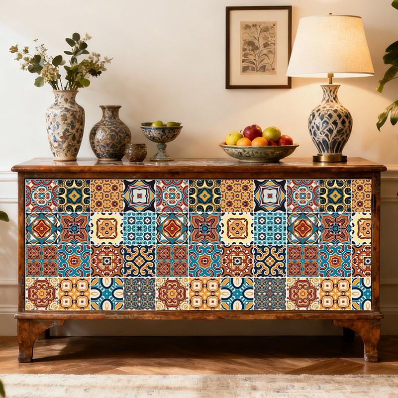 橱柜衣柜门法式复古贴纸防水防潮