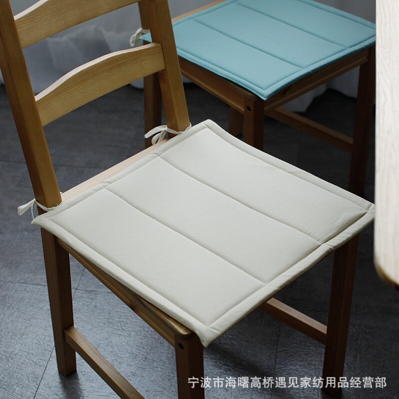 遇见日式全棉简约纯色坐垫椅垫坐垫板凳垫椅垫餐椅垫办公室坐垫