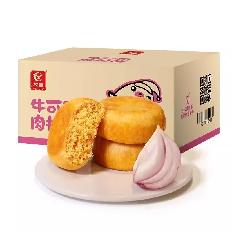 友臣葱香味肉松饼500g零食营养早餐面包糕点心