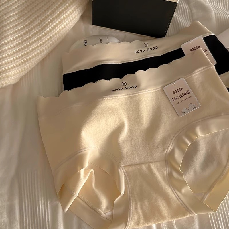 5条内裤女生纯棉A类新疆棉5A全棉透气抗菌中腰三角短裤头无痕薄款
